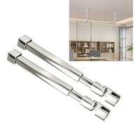 Barra Stabilizzatrice per Box Doccia 2 Barre di Supporto Verticali a Soffitto per Vetrate Doccia, Asta di Supporto Telescopica ed Estensibile(Polished B,30-45cm (11.8-17.7in))