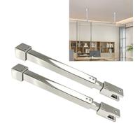 Barra Stabilizzatrice per Box Doccia 2 Barre di Supporto Verticali a Soffitto per Vetrate Doccia, Asta di Supporto Telescopica ed Estensibile(Polished C,50-85cm (19.7-33.4in))
