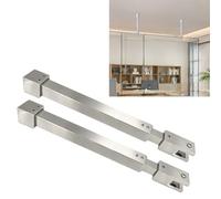Barra Stabilizzatrice per Box Doccia 2 Barre di Supporto Verticali a Soffitto per Vetrate Doccia, Asta di Supporto Telescopica ed Estensibile(Brushed C,50-85cm (19.7-33.4in))