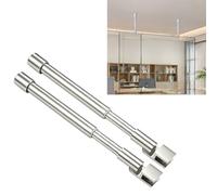 Barra Stabilizzatrice per Box Doccia 2 Barre di Supporto Verticali a Soffitto per Vetrate Doccia, Asta di Supporto Telescopica ed Estensibile(Brushed A,30-45cm (11.8-17.7in))