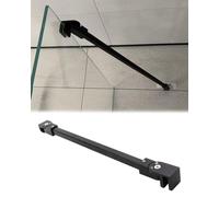 Barra Stabilizzatrice per Box Doccia Barra di Supporto Orientabile Parete-vetro per Box Doccia, Braccio Stabilizzatore per Vetro Doccia (vasca), Morsetto di Rinforzo(Black,100cm/39.4in)