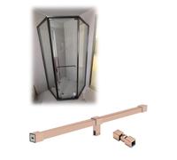 Barra Stabilizzatrice per Box Doccia Barra di Supporto per Box Doccia da 7-78 Pollici con Staffe Girevoli a 360°, Braccio Stabilizzatore Fisso per Pannelli In Vetro Adatto(Rose gold,155cm/61in)