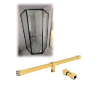 Barra Stabilizzatrice per Box Doccia Barra di Supporto per Box Doccia da 7-78 Pollici con Staffe Girevoli a 360°, Braccio Stabilizzatore Fisso per Pannelli In Vetro Adatto(Titanium,155cm/61in)