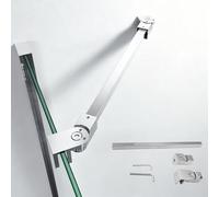 Barra Stabilizzatrice per Box Doccia Barra di Supporto per Doccia, Asta Supporto Regolabile per Parete Doccia Senza Telaio, Braccio Stabilizzatore Fisso per Pannello in Vetro(Silver,50cm/19.7in)