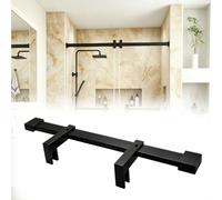 barra stabilizzatrice per box doccia Barra Di Supporto Per Schermo In Vetro Per Doccia, Pannello In Vetro Fisso Su Braccio Stabilizzatore A Parete, Staffe Per Pannello(Black,39.4in/100cm)