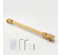 Barra Stabilizzatrice per Box Doccia Barra di Supporto Regolabile a 180° per Vetro Doccia, Asta Supporto Fissa in Acciaio Inox Box Doccia, Stabilizzatore Vetro con Accessori(Gold,19.7in/500mm)