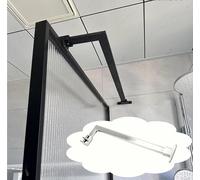 Barra Stabilizzatrice per Box Doccia Braccio di Supporto Regolabile in Acciaio Inox per Pannello Doccia, Barra di Supporto per Vetro a Forma di L, Asta di Rinforzo da Parete a Vetro