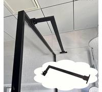 Barra Stabilizzatrice per Box Doccia Braccio di Supporto Regolabile in Acciaio Inox per Pannello Doccia, Barra di Supporto per Vetro a Forma di L, Asta di Rinforzo da Parete a Vetro