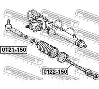 Barra sterzo Assale anteriore 0122-150 FEBEST per TOYOTA
