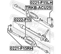 Barra sterzo Assale anteriore 0222-F15 FEBEST per NISSAN JUKE JUKE Van