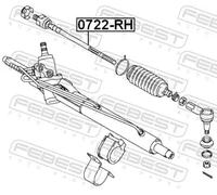 Barra sterzo Assale anteriore 0722-RH FEBEST per SUZUKI HONDA