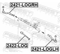 Barra sterzo Assale anteriore 2422-LOG FEBEST per DACIA RENAULT
