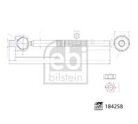 Barra sterzo Assale anteriore Sx 184258 FEBI BILSTEIN per OPEL CADILLAC