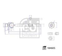 Giunto assiale, asta a binario FEBI BILSTEIN 184605