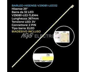 BARRA STRIP 32 LED LG V290B1-LE2-TLEM4 V290BJ1-LE1 V290BJ1-LE2 V290R1 29MT44DPZ