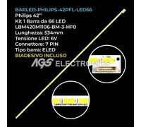 BARRA STRIP 66 LED TV PHILIPS LBM420M1106-BM-3-HF0 V-6840-A97-20 V4364-A97-20
