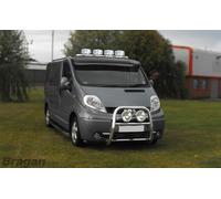 Barra Tettuccio Jumbos + LED Per citroen dispatch 2007 - 2016 Anteriore Inox