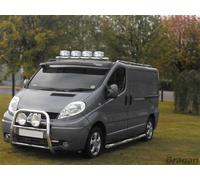 Barra Tettuccio Jumbos + LED Per citroen Jumpy 2007 - 2016 Ant. Acciaio Inox