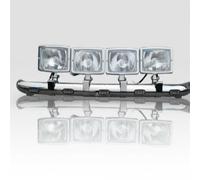 Inox Barra Tettuccio LED + Rettangolare Lampade + Incasso per Mitsubishi