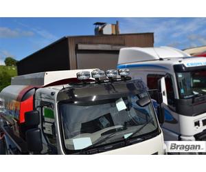 Barra Tettuccio C + Incasso LED + Jumbo Punti Per Iveco Eurocargo Inox - Nero