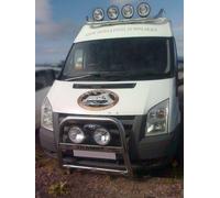 Barra Tettuccio C + LED Per Renault master Medio 2018-2024 Alta Anteriore Inox