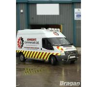 Barra Tettuccio C + LED Per volkswagen crafter Medio 2014 - 2017 Alta Inox