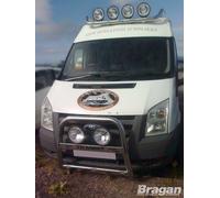 Barra Tettuccio C + LED + Punti Per Renault master 2003-2010 Medio Alto Inox