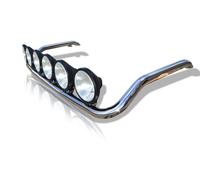 Barra Tettuccio + Incasso LED + Tondo Nero Punti Per Mercedes Actros MP4 12+