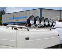 Barra Tettuccio + Incasso LED + Tondo Nero Punti Per Scania Pgr Serie Pre 2009