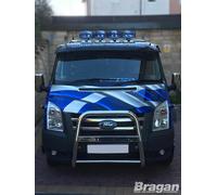 Barra Tettuccio + Jumbo LED Punti Lampade + Per Ford Transit MK7 07 - 14 Acciaio