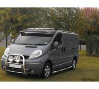 Barra Tettuccio + LED per Citroen Jumpy 2007 - 2016 Inox Top Pois Lapms Luce