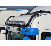 Barra Tettuccio + LED Pois + Incasso Per Scania P G R 6 Serie 09 + highline Nero