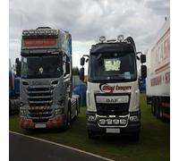 Barra Tettuccio + LED + Pois Luci Per DAF LF Pre 2014 Acciaio Inox Camion Ant.