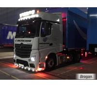 Barra Tettuccio + LED + Punti x6 + Trasparente Faro Per Mercedes Actros MP4
