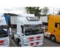 Barra Tettuccio + Nero Punti x4 + Incasso LED Per DAF Cf 2014+ Space Acciaio -