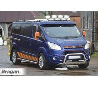 Barra Tettuccio + Pinze + LED Per Ford Transit Tourneo Custom 2013 - 2018 Luce