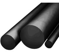 Barra Tonda in DELRIN POM C NERO Da 10 a 170 mm in Diverse Lunghezze (Ø100 mm lunga 60 cm)