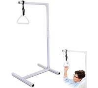 Barra Trapezio per Letto trapezia mobilità a letto di pazienti anziani e disabili - Letti triangolari con supporto da pavimento - Strumento adattabile per aiutare chi ha problemi a letto