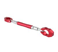 Barra Trasversale Regolabile per Manubrio Moto 7/8 Pollici, Stabilizzatore in Alluminio Rosso, Accessorio per Maggiore Controllo ad Alta Velocità, Universale per Scrambler e Naked