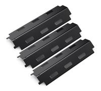 Barra Universale, Copertura per Bruciatori da 37 cm, di Ricambio,Durevole Acciaio in Porcellana Diffusore di Calore Copri Bruciatore per Thermos,Accessori per Charbroil Modelli Griglia. (3, black)