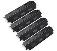 Barra Universale, Copertura per Bruciatori da 37 cm, di Ricambio,Durevole Acciaio in Porcellana Diffusore di Calore Copri Bruciatore per Thermos,Accessori per Charbroil Modelli Griglia. (4, black)