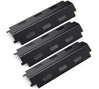 Barra Universale, Copertura per Bruciatori da 37 cm, di Ricambio,Durevole Acciaio in Porcellana Diffusore di Calore Copri Bruciatore per Thermos,Accessori per Charbroil Modelli Griglia. (3, Black)