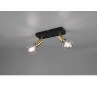Barra VANNES 2 spots orientabili ottone satinato e nero R80182008
