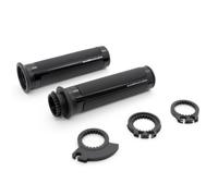 BARRACUDA COPPIA DI MANOPOLE NERO RACING UNIVERSALE CON INSERTI IN ALLUMINIO