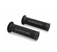 BARRACUDA COPPIA DI MANOPOLE UNIVERSALE BASIC RACING NERO GRIGIO GOMMA