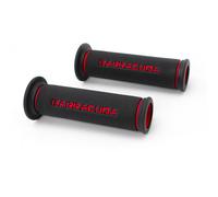 BARRACUDA COPPIA DI MANOPOLE UNIVERSALE BASIC RACING NERO ROSSO GOMMA