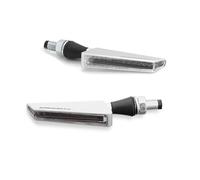 BARRACUDA COPPIA FRECCE LED SEQUENZIALI SQ-LED B-LUX MOTO OMOLOGATE ARGENTO
