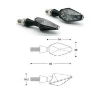 BARRACUDA coppia Frecce Miniviper Led Moto Univers. Omolog. per YAMAHA XSR 700