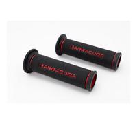 BARRACUDA COPPIA MANOPOLE UNIVERSALI BASIC RACING MOTO SCOOTER NERO ROSSO