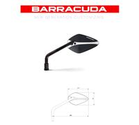 BARRACUDA COPPIA SPECCHIETTI A-VERSION ARGENTO UNIVER DUCATI MONSTER 1200 2017